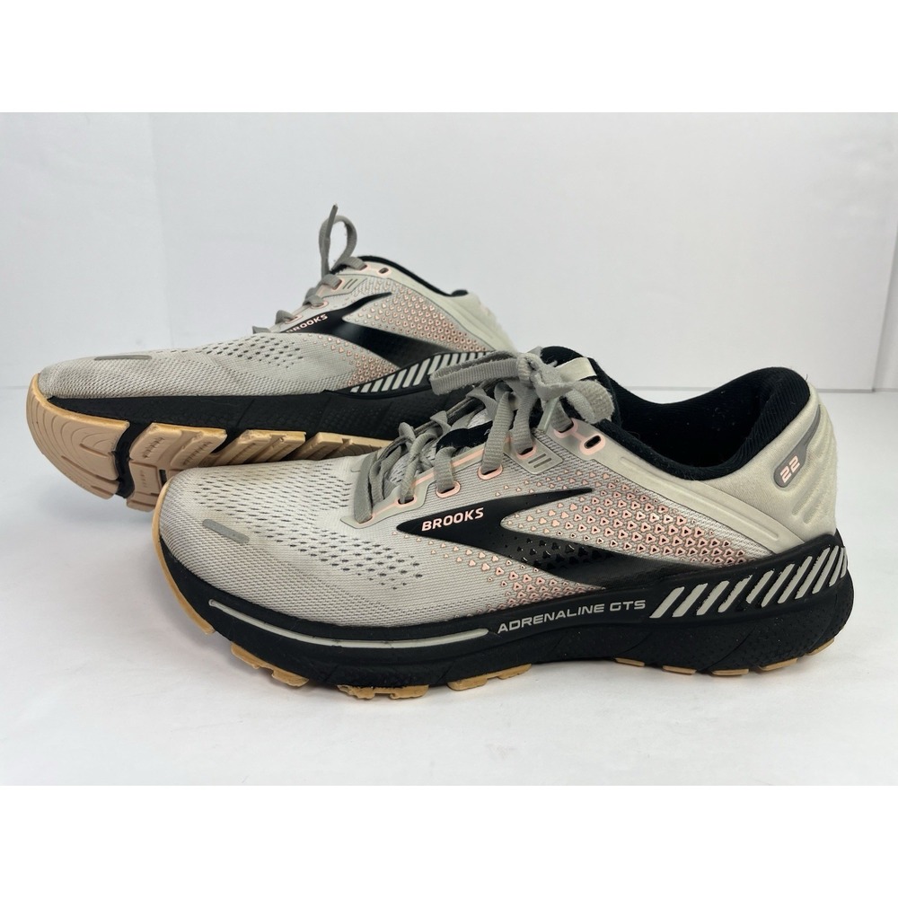 Brooks Adrenaline GTS 22 Womens Size 8.5 Gray Athletic Running Shoes Sneakers